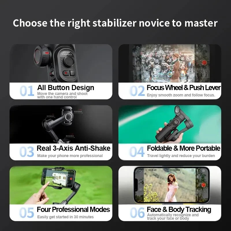 AOCHUAN 3-Axis Handheld Smartphone Gimbal